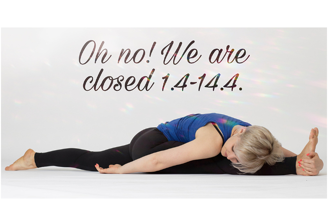 Lakshmi Yoga studio on suljettu 1.4-14.4.